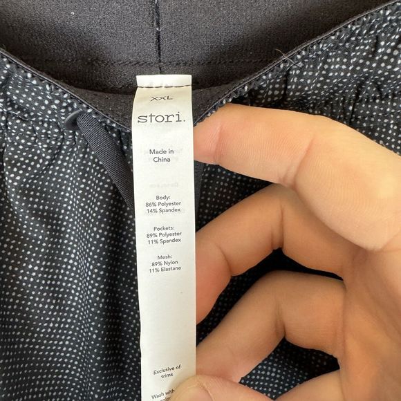 Stori Shorts Mens XXL Black 5" Renew Lined Athletic Running NWT - Picture 6 of 6